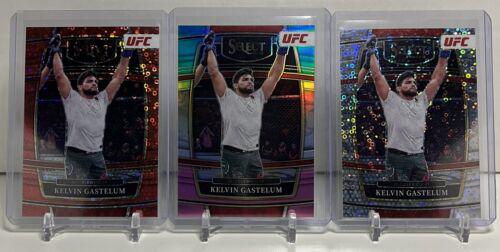 Kelvin Gastelum 2022 Panini Select UFC Concourse #38 Teal and Pink