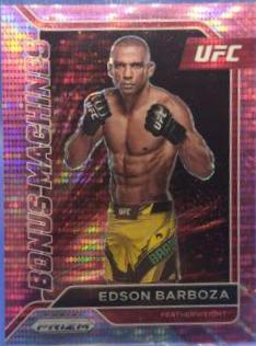 Edson Barboza 2022 Panini Prizm UFC Bonus Machines #1 Pink Pulsar