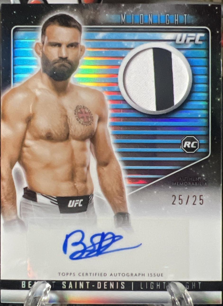 Benoit Saint Denis 2024 Topps Midnight UFC Relic Autographs #RCA-BSD Moonrise