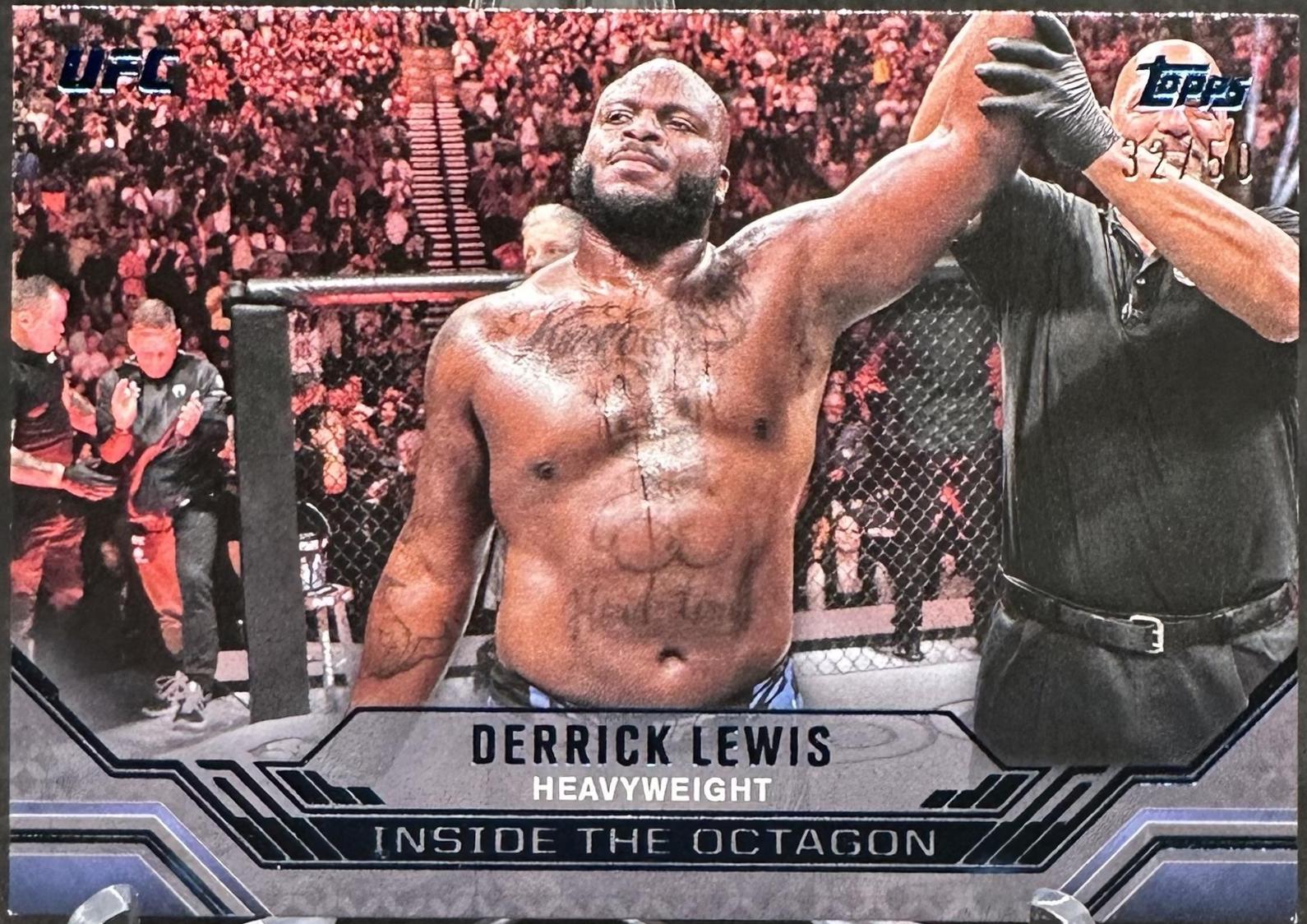 Derrick Lewis 2024 Topps Knockout UFC Inside the Octagon #ITO-11 Blue