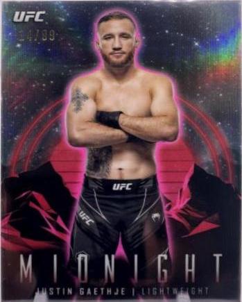 Justin Gaethje 2024 Topps Midnight UFC Base #42 Midnight