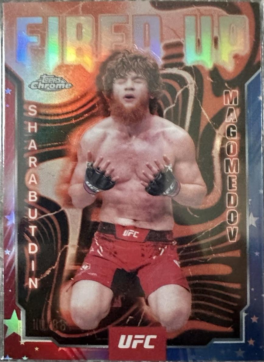 Shara Magomedov 2025 Topps Chrome UFC Fired Up #FUP-14 Refractor
