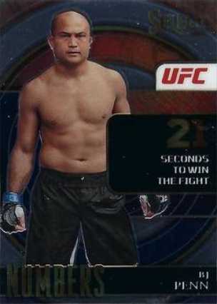 BJ Penn 2022 Panini Select UFC Select Numbers #29 Gold