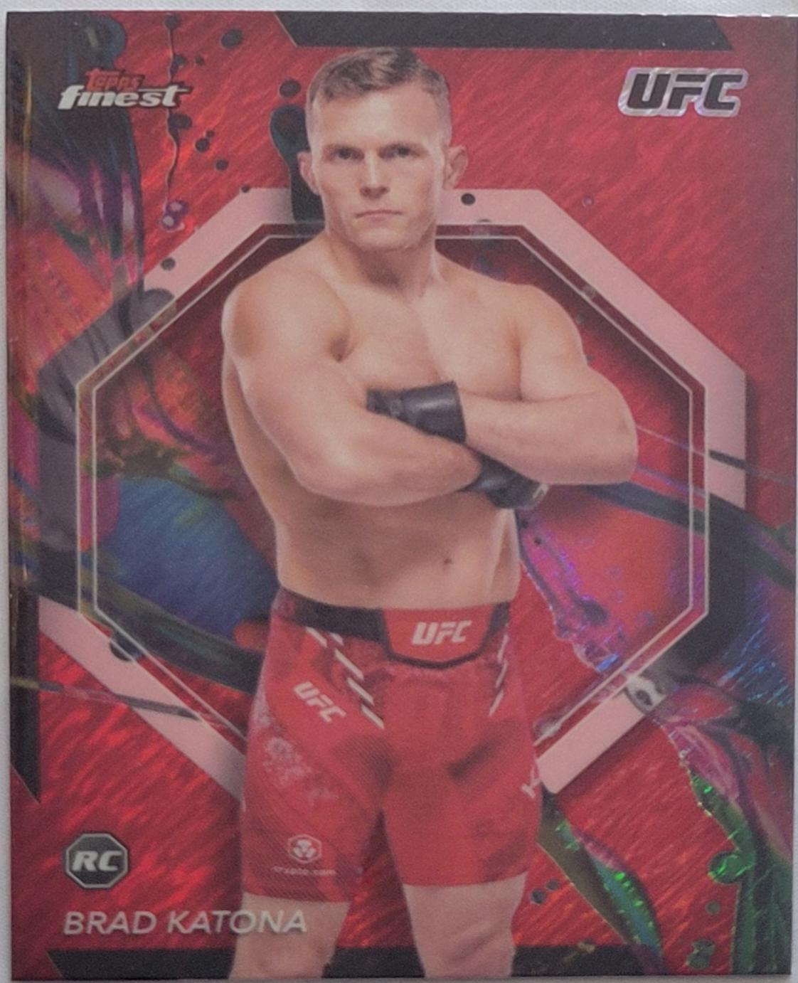 Brad Katona 2024 Topps Finest UFC Base Common #6 Red Shimmer Refractor