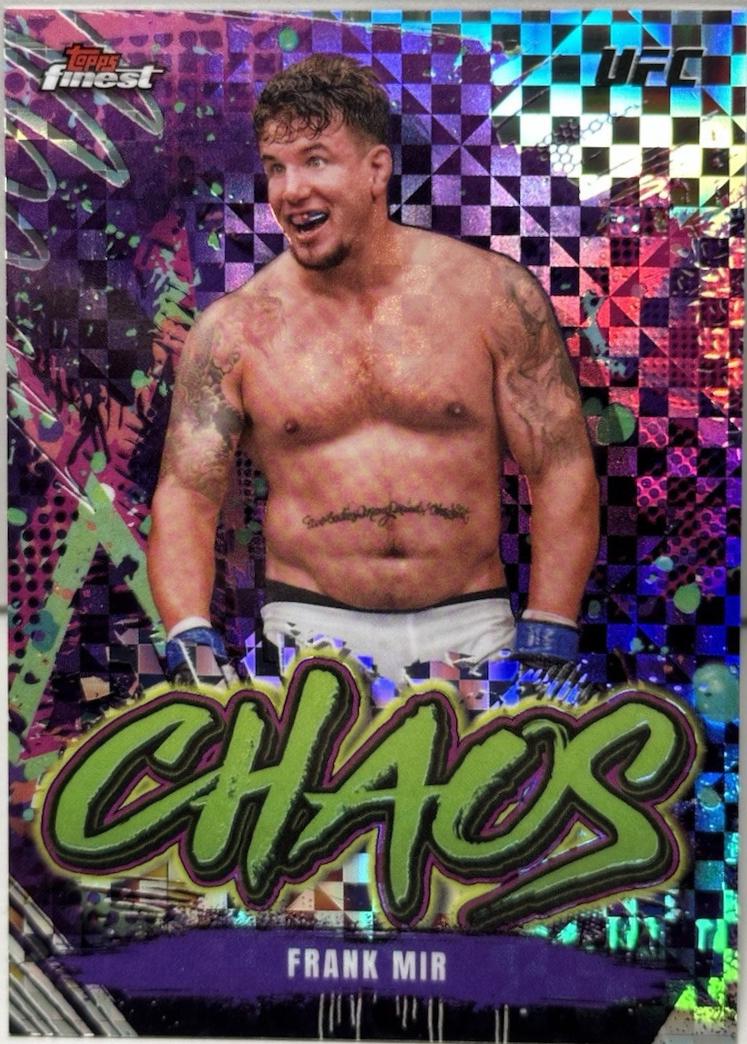 Frank Mir 2024 Topps Finest UFC Chaos #CHA-30 Checkerboard Refractor