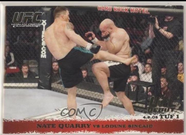 Nate Quarry / Lodune Sincaid 2009 Topps UFC Round 1 Base #22 Gold