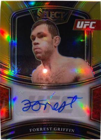 Forrest Griffin 2021 Panini Select UFC Signatures #13 Gold Prizms