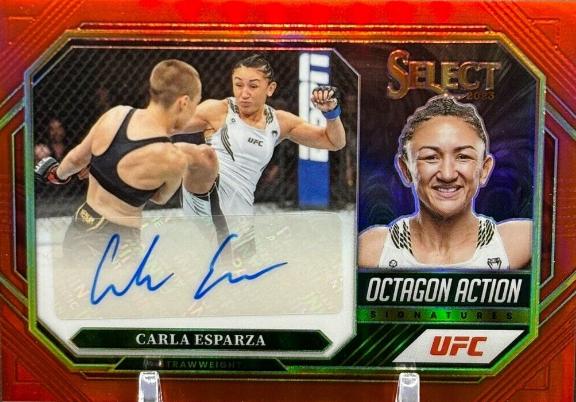 Carla Esparza 2023 Panini Select UFC Octagon Action Signatures #7 Red