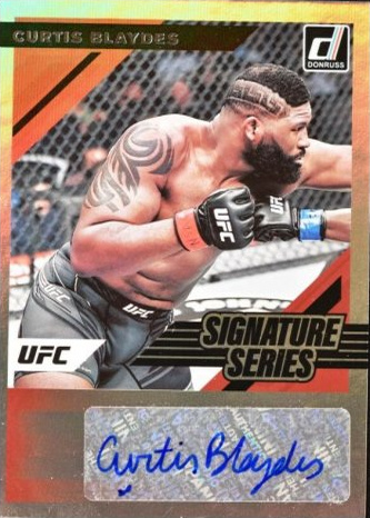 Curtis Blaydes 2022 Panini Donruss UFC Signature Series #28 Holo Purple Laser