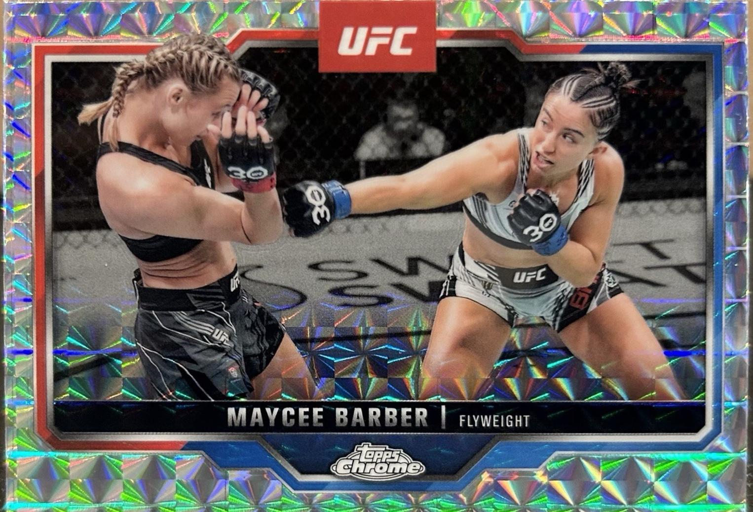 Maycee Barber 2025 Topps Chrome UFC Base #187 Geometric Refractor