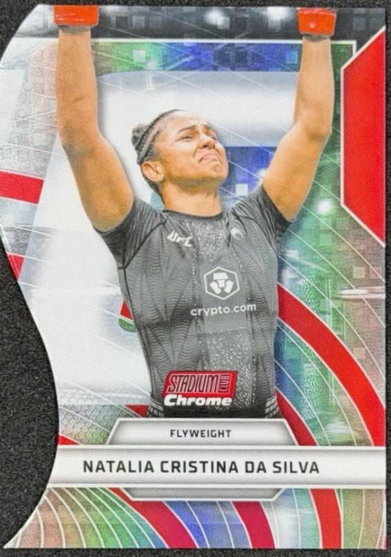 Natalia Silva 2026 Topps Stadium Club UFC Triumvirates #TV-36 Red Refractor