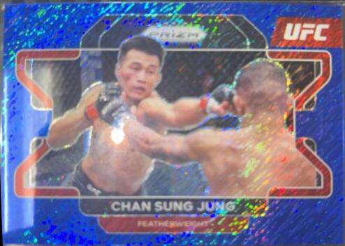 Chan Sung Jung 2022 Panini Prizm UFC Base #87 Blue Shimmer