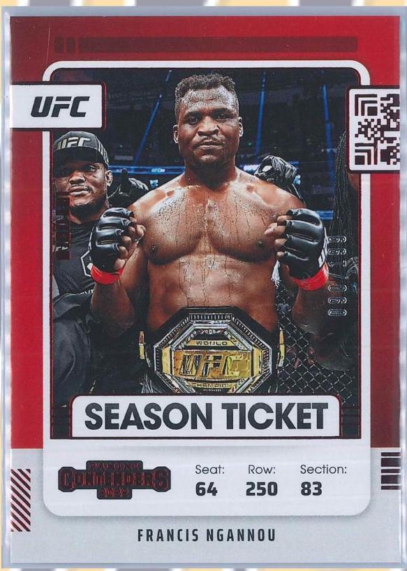 Francis Ngannou 2022 Panini Chronicles UFC Base Contenders Season Ticket #104 Red