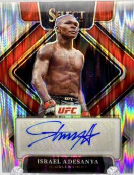 Israel Adesanya 2022 Panini Select UFC Signatures #7 Flash