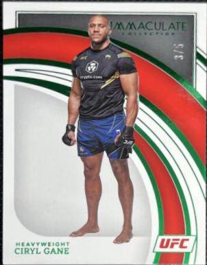 Ciryl Gane 2022 Panini Immaculate UFC Base #52 Green
