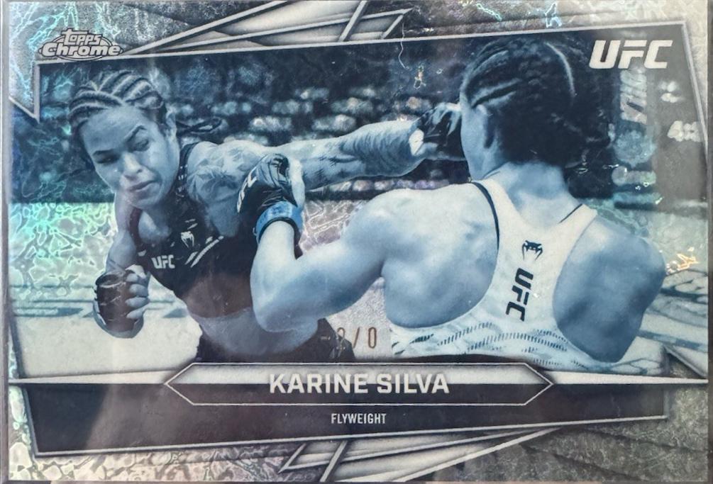 Karine Silva 2026 Topps Chrome UFC Base #127 Frozenfractor