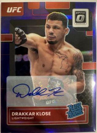Drakkar Klose 2023 Panini Donruss Optic UFC Base Rated Rookies Signatures #114 Purple