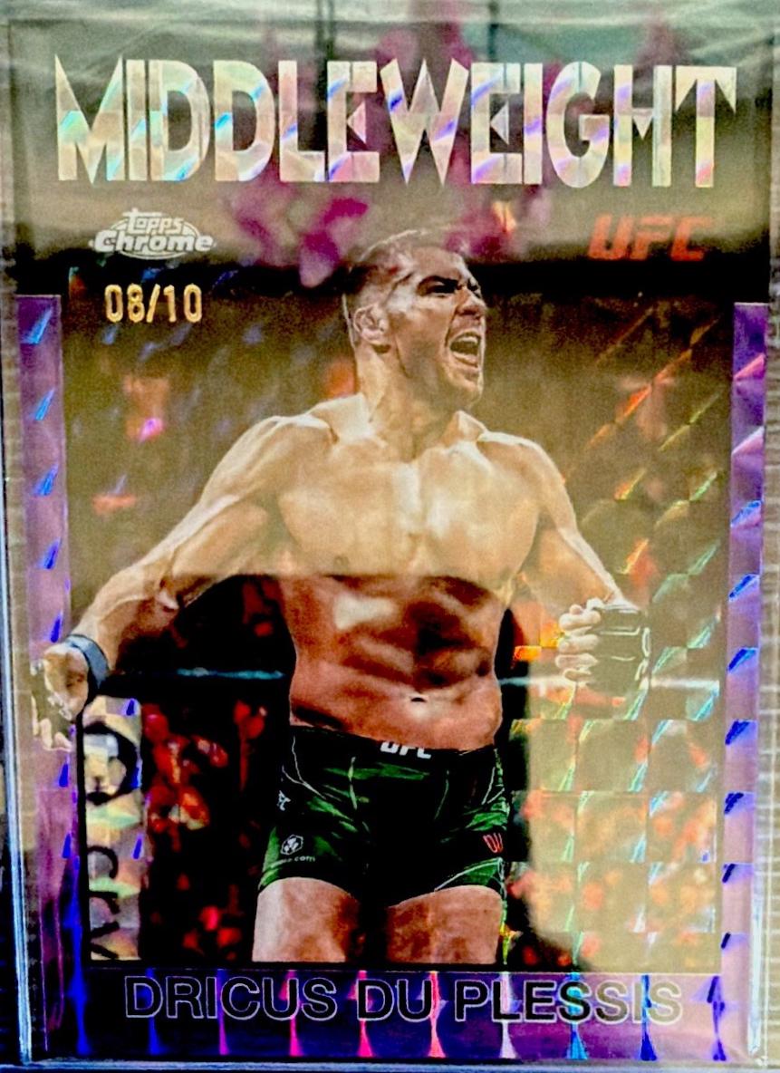 Dricus Du Plessis 2026 Topps Chrome UFC 1986 Topps #86-8 Black Refractor
