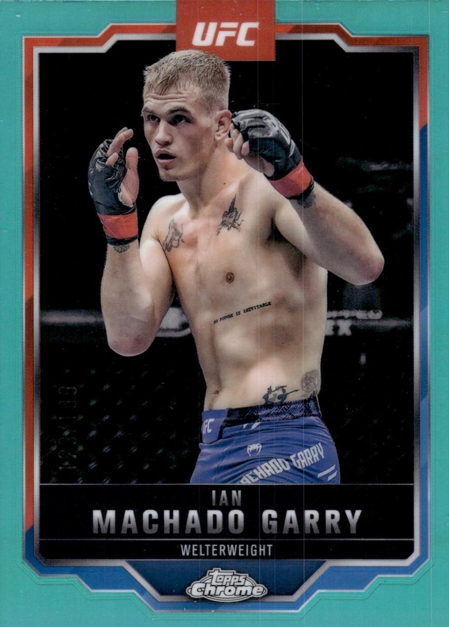 Ian Machado Garry 2025 Topps Chrome UFC Base #163 Aqua Refractor