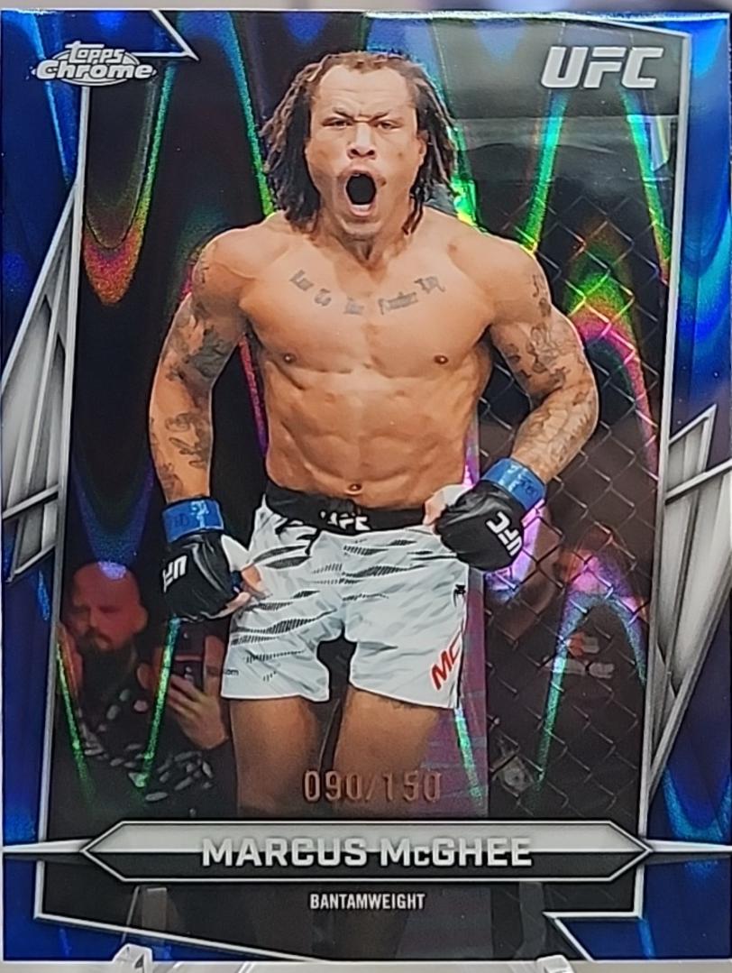 Marcus McGhee 2026 Topps Chrome UFC Base #183 Blue Ray Wave Refractor