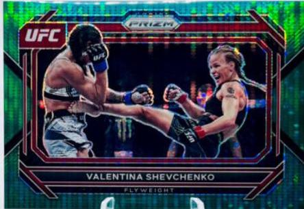Valentina Shevchenko 2023 Panini Prizm UFC Base #63 Green Pulsar
