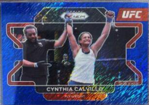 Cynthia Calvillo 2022 Panini Prizm UFC Base #59 Blue Shimmer