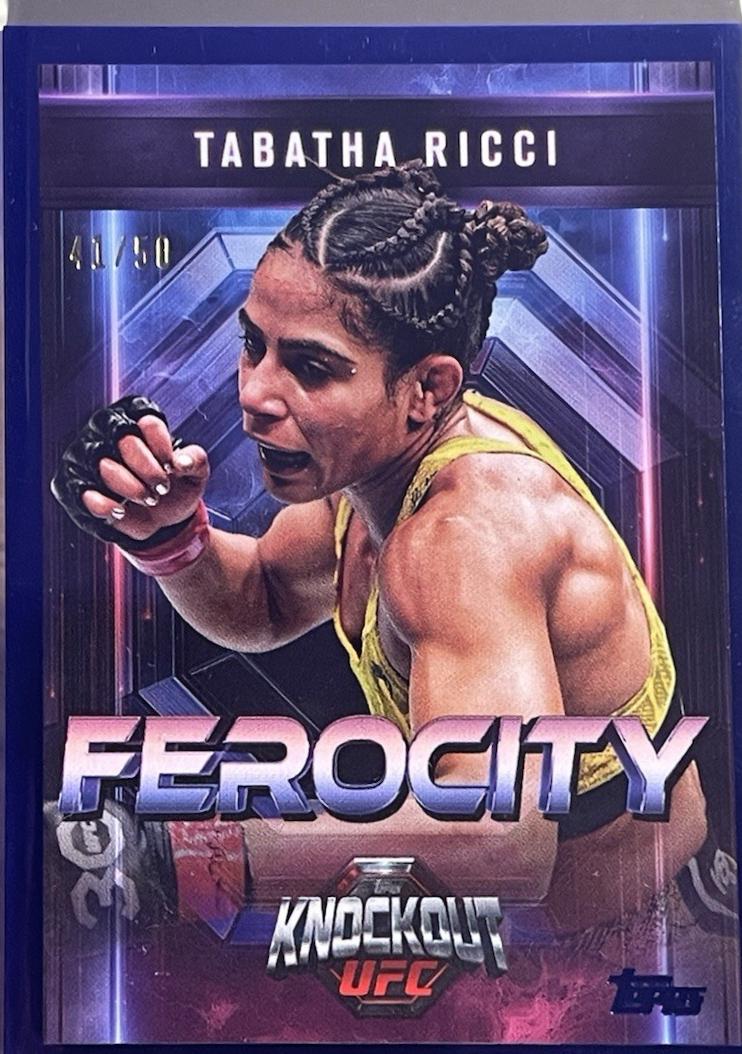 Tabatha Ricci 2025 Topps Knockout UFC Ferocity #FE-14 Blue