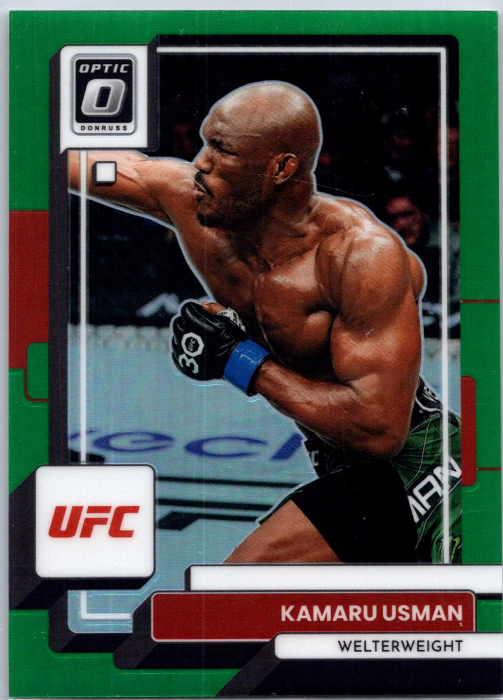 Kamaru Usman 2023 Panini Donruss Optic UFC Base #13 Green