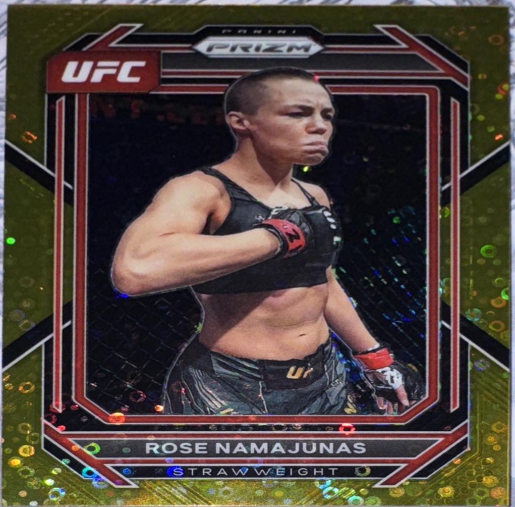 Rose Namajunas 2023 Panini Prizm Under Card UFC Base #136 Gold
