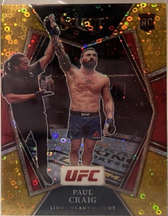 Paul Craig 2022 Panini Select UFC Premier Level #195 Gold Disco