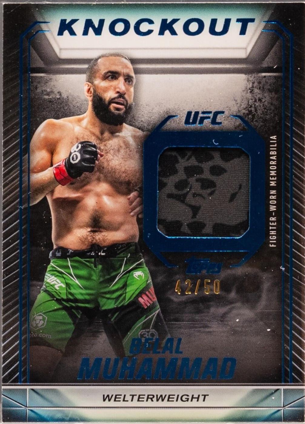 Belal Muhammad 2024 Topps Knockout UFC Knockout Relics #KR-BM Blue