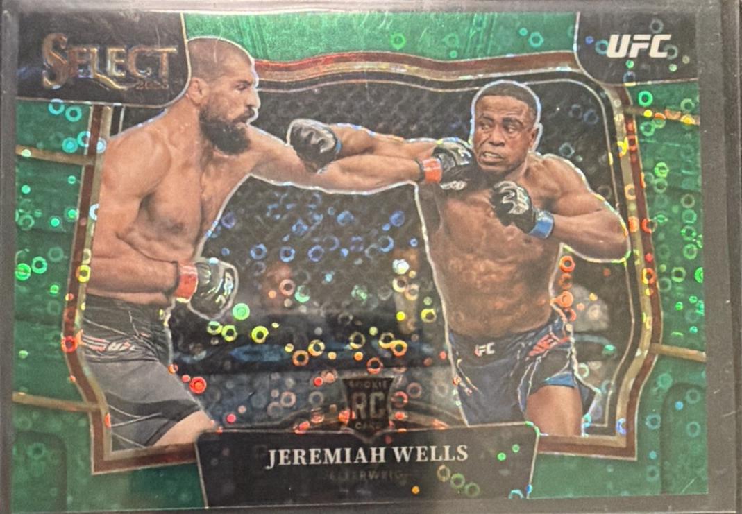 Jeremiah Wells 2023 Panini Select UFC Premier Level #134 Green Disco