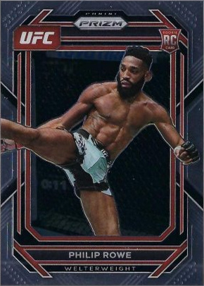 Philip Rowe 2023 Panini Prizm UFC Base #184 Gold Shimmer