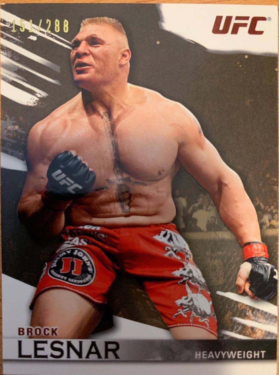 Brock Lesnar 2010 Topps UFC Knockout Base #11 Gold