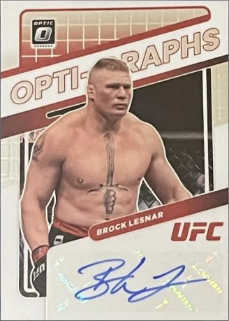 Brock Lesnar 2022 Panini Donruss Optic UFC Opti-Graphs #37 White Sparkle