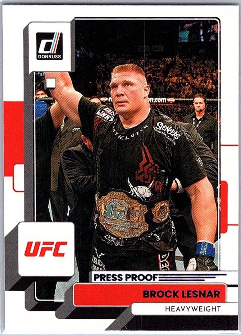 Brock Lesnar 2023 Panini Donruss UFC Base #151 Press Proof Purple