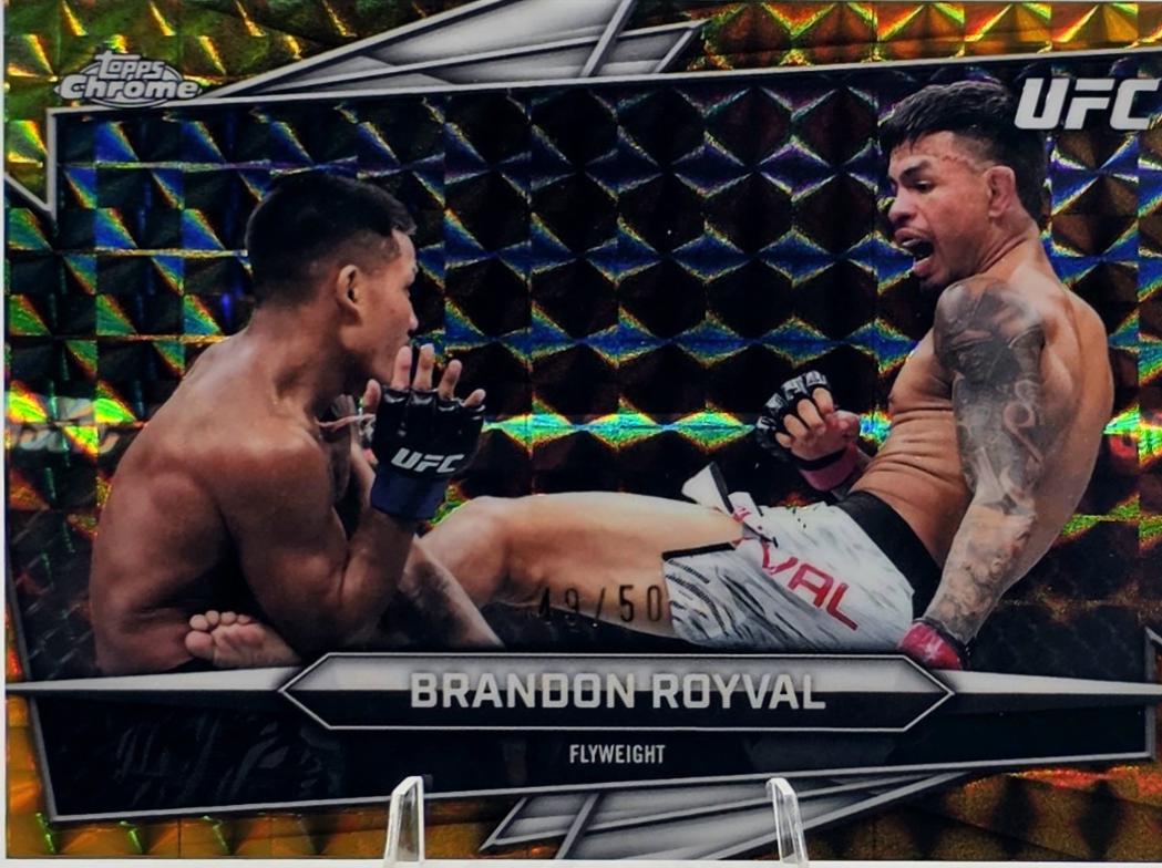 Brandon Royval 2026 Topps Chrome UFC Base #54 Gold Geometric Refractor