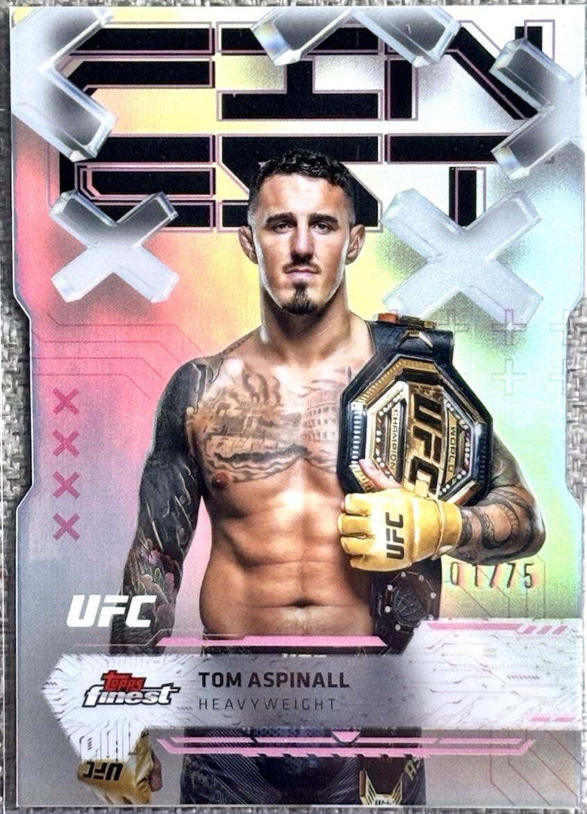 Tom Aspinall 2025 Topps Finest UFC Base Common #91 Die-Cut Refractor