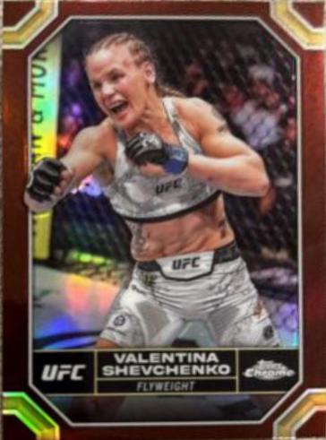 Valentina Shevchenko 2024 Topps Chrome UFC Base #190 Magenta Refractor