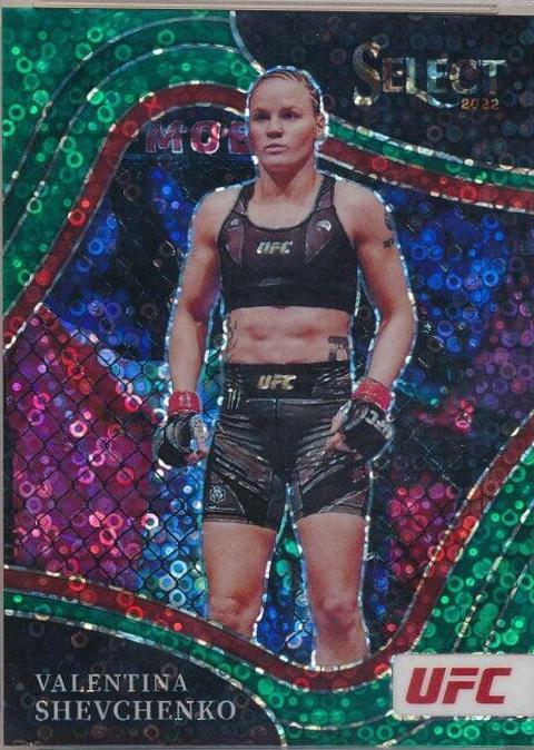 Valentina Shevchenko 2022 Panini Select UFC Octagonside #251 Green Disco