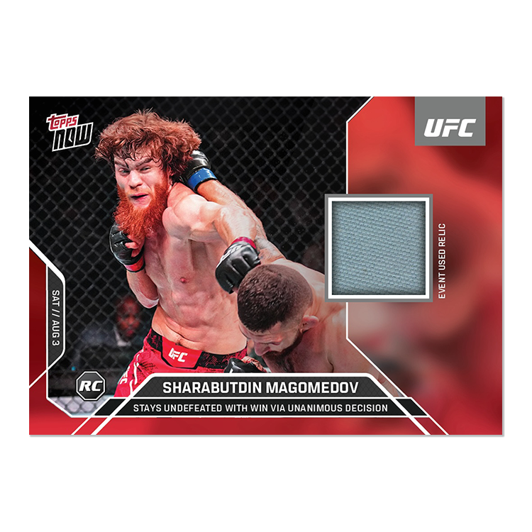 Shara Magomedov Topps Now UFC Event-used Mat Relics #17 Red