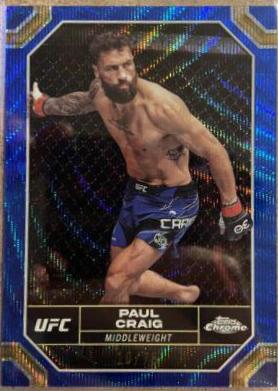 Paul Craig 2024 Topps Chrome UFC Base #153 Blue Wave Refractor