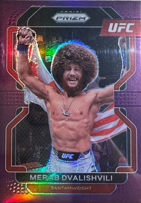 Merab Dvalishvili 2022 Panini Prizm UFC Base #198 Purple