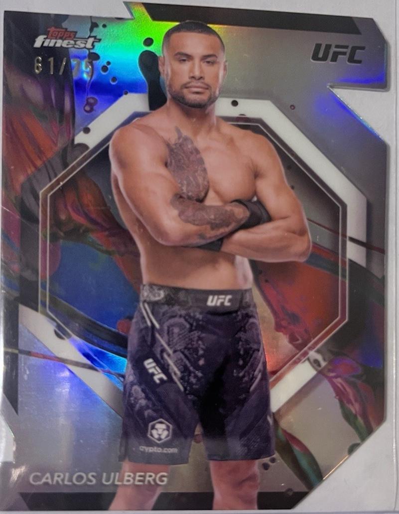 Carlos Ulberg 2024 Topps Finest UFC Base Common #18 Die-Cut Refractor