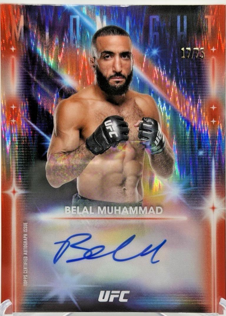 Belal Muhammad 2025 Topps Midnight UFC Glimmer Graphs #GRG-BM Dusk