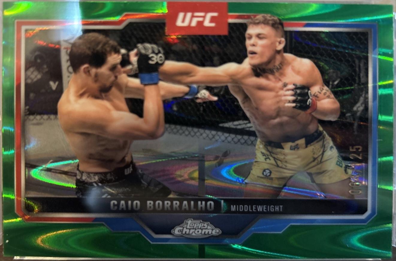 Caio Borralho 2025 Topps Chrome UFC Base #49 Green Wave
