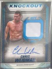 Chris Weidman 2024 Topps Knockout UFC Knockout Autograph Relics #KAR-CWN Blue