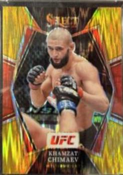 Khamzat Chimaev 2022 Panini Select UFC Octagonside #277 Gold Flash