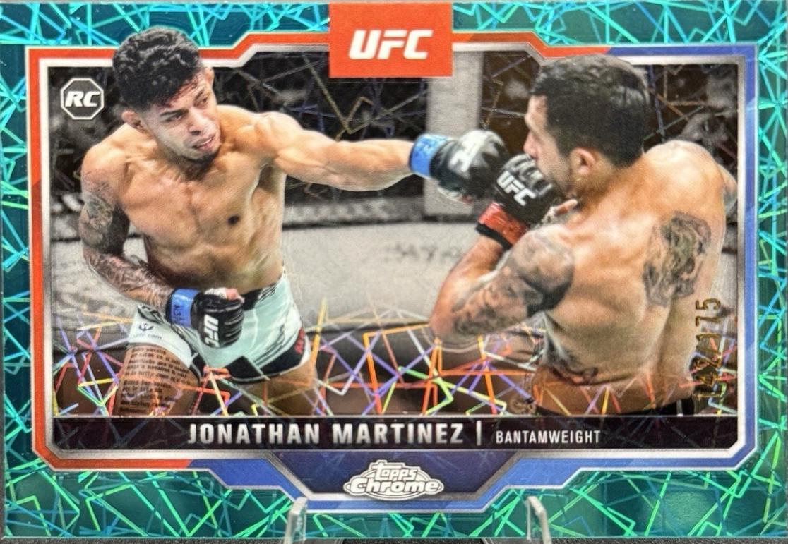 Jonathan Martinez 2025 Topps Chrome UFC Base #80 Teal Lazer Refractor