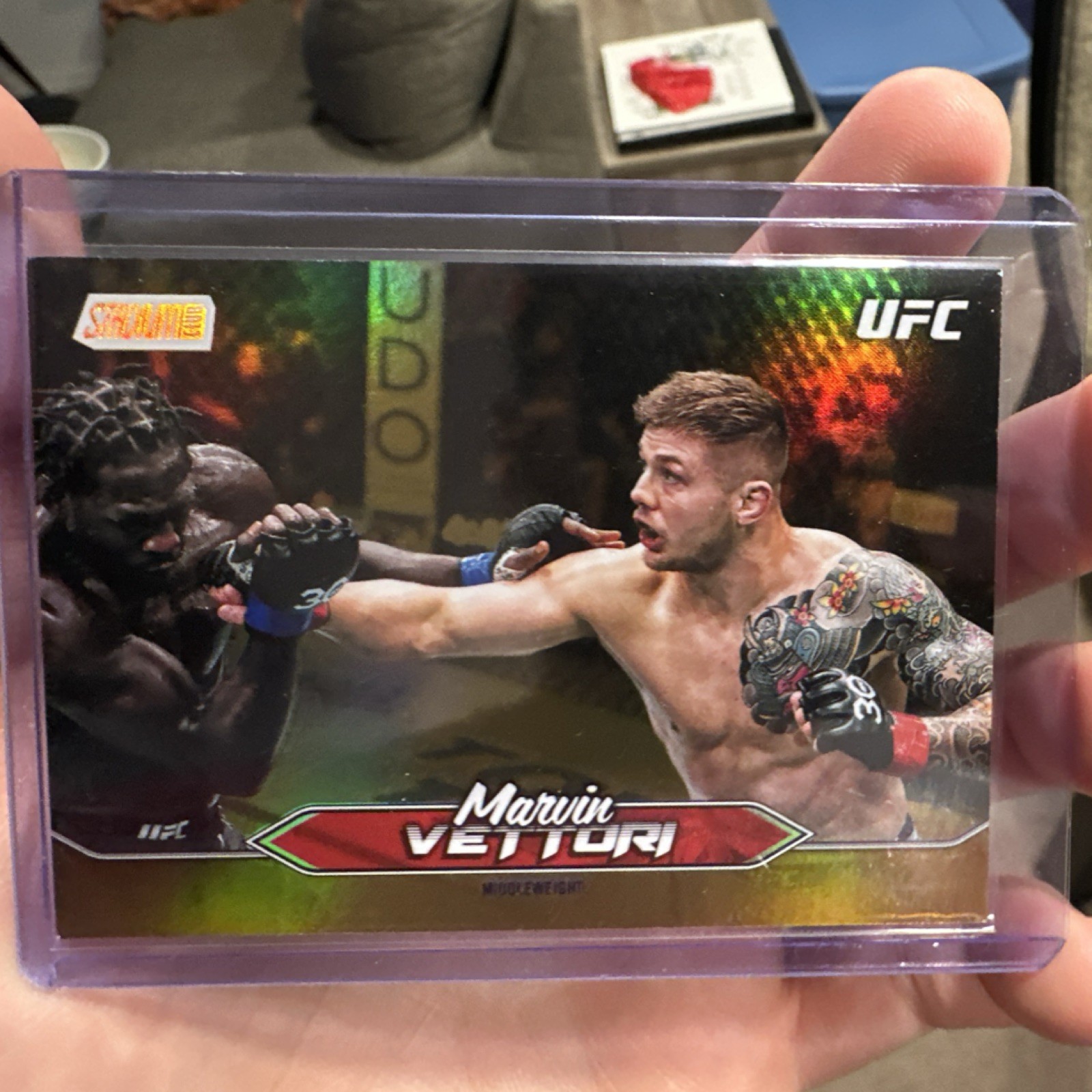 Marvin Vettori 2025 Topps Stadium Club UFC Base #160 Gold Rainbow